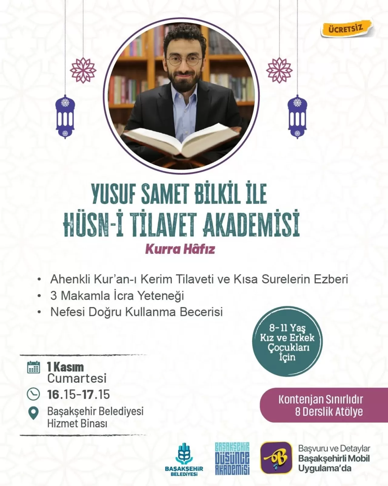 Başakşehir'de Hüsn-ü Tilavet Akademisi Yeni Dönem Kayıtlarına Başladı