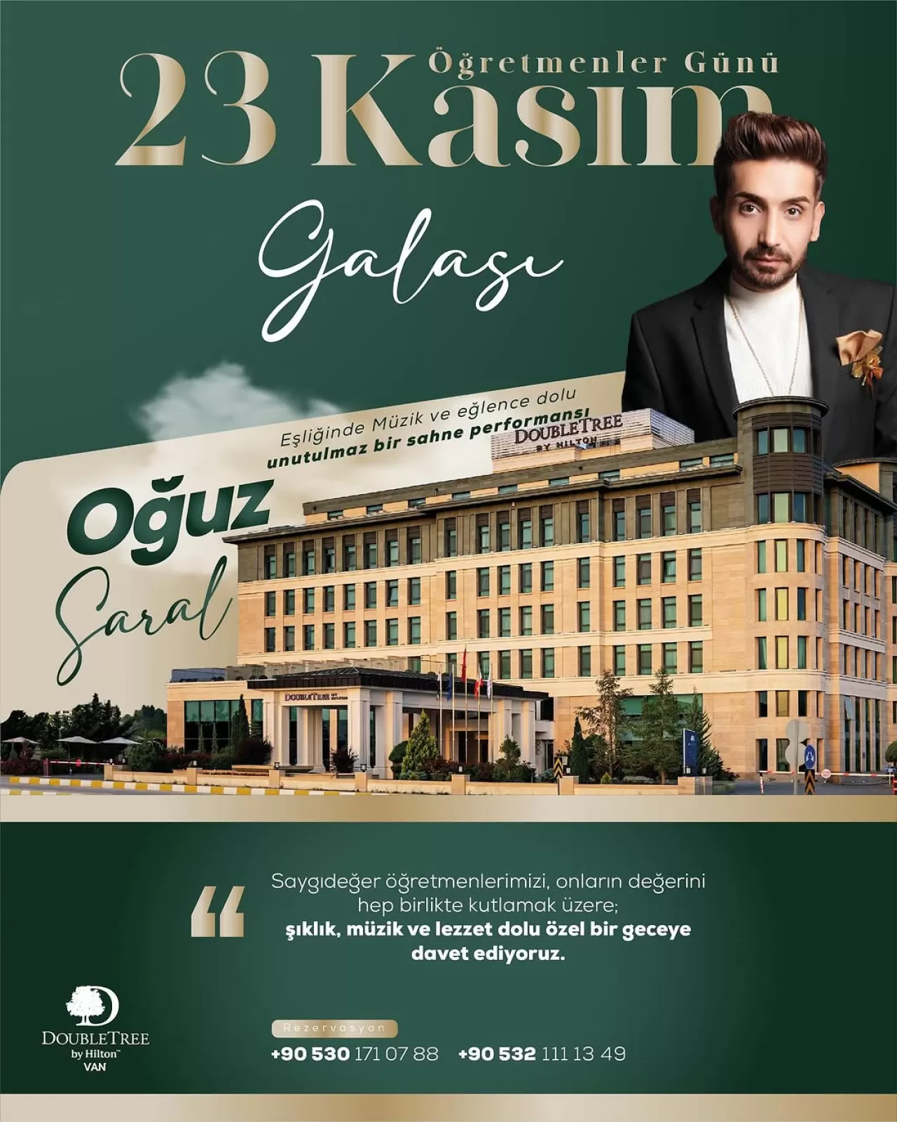 DoubleTree by Hilton Van'da Öğretmenler Günü'ne Özel Gala Gecesi Düzenlenecek