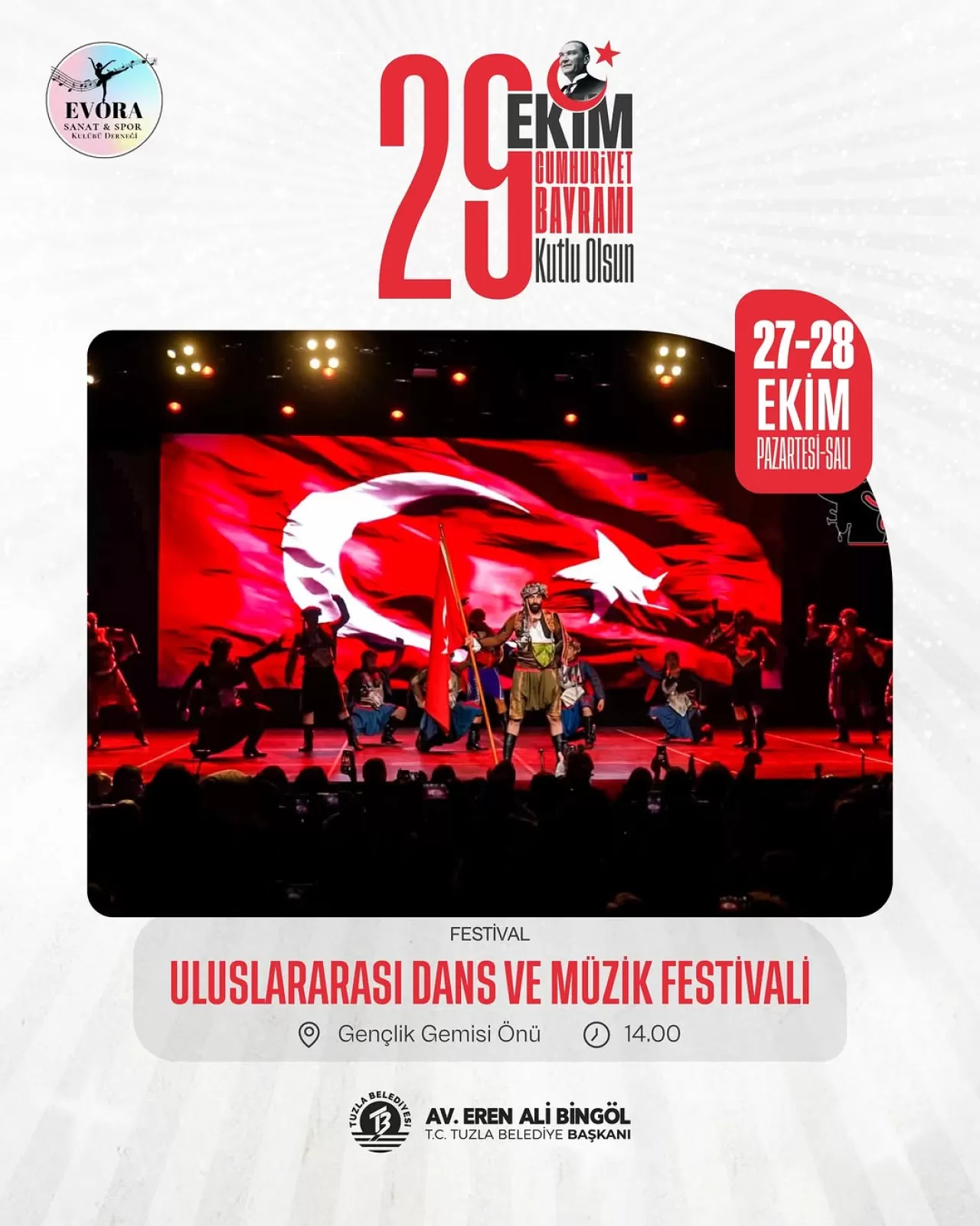 29 Ekim Coşkusu Tuzla'da Dans ve Müzikle Kutlanacak