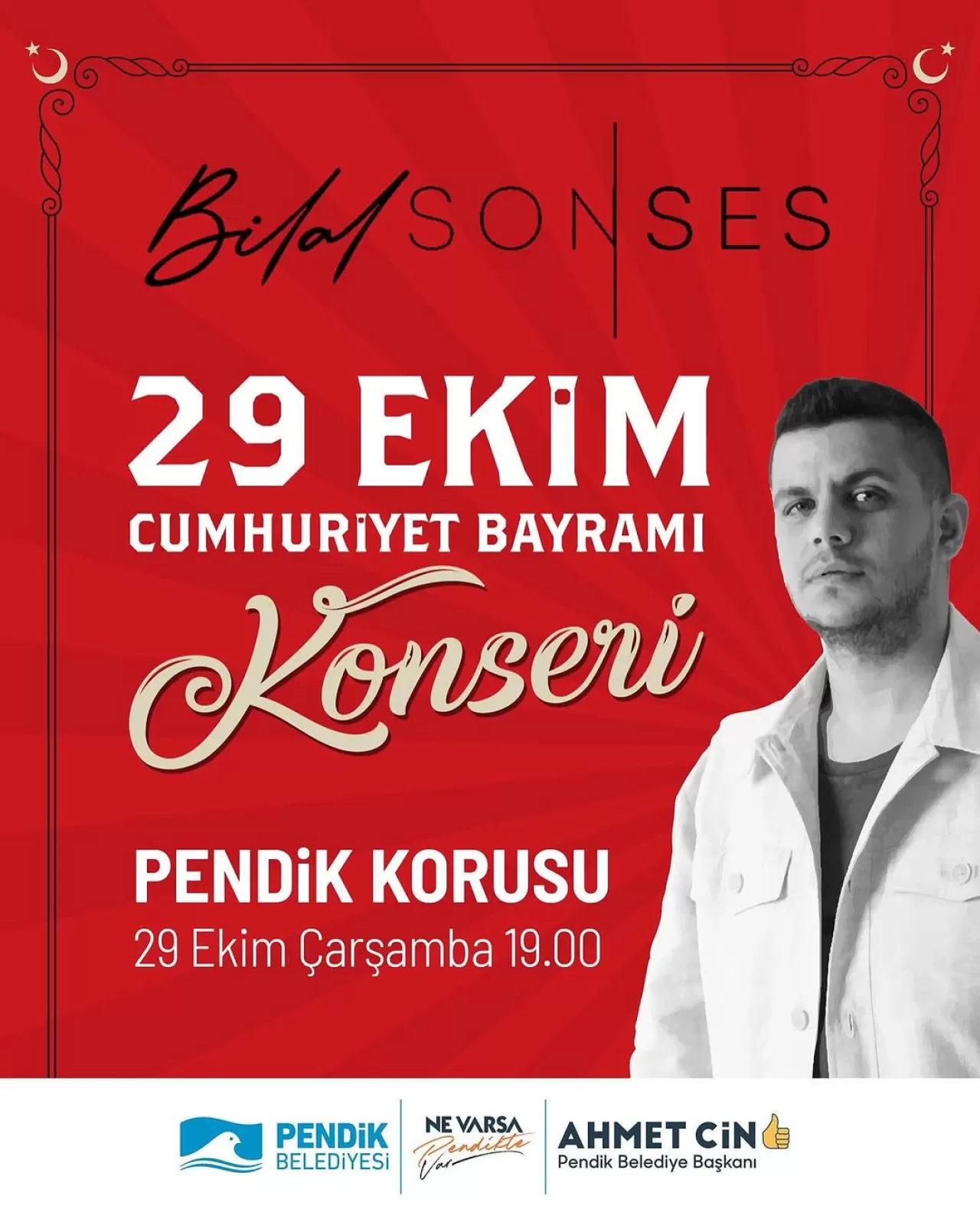 Pendik'te Cumhuriyet Bayramı Coşkusu Bilal Sonses Konseri ile Yaşanacak