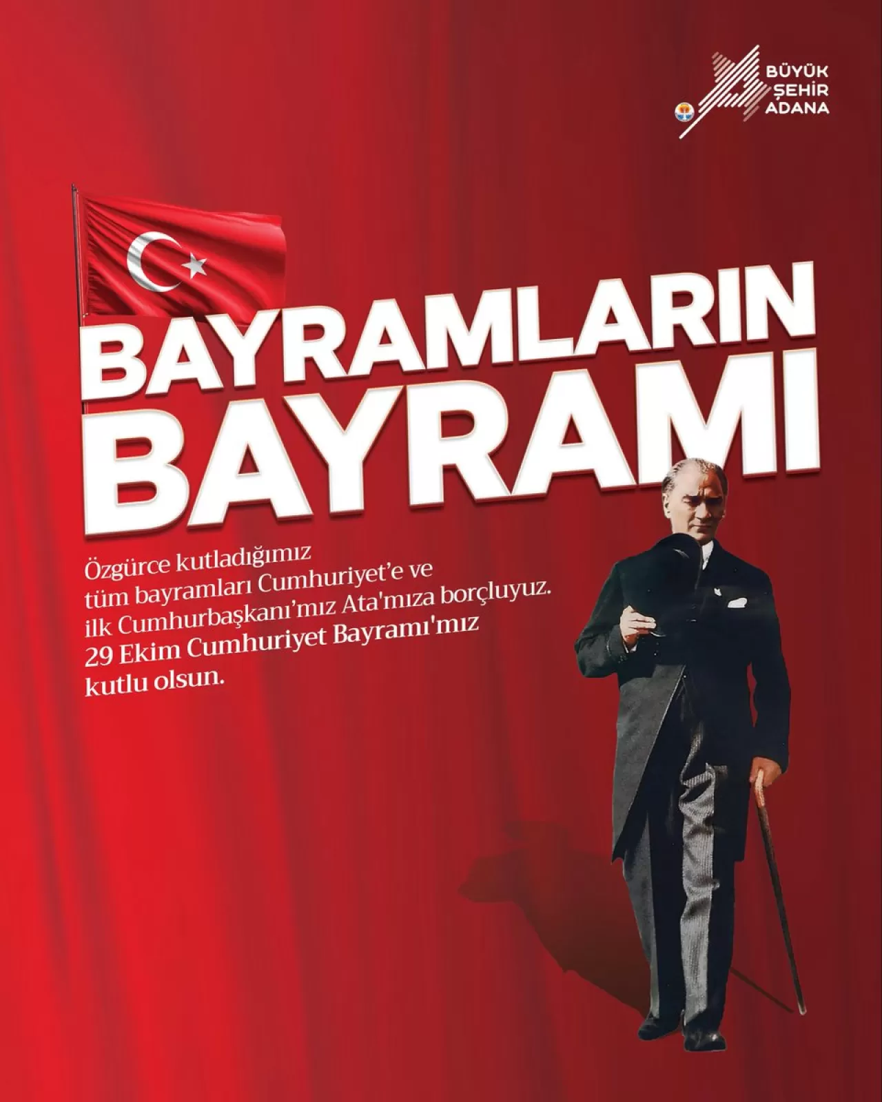 Adana'da Cumhuriyet Bayramı Kültür Sanat Etkinlikleriyle Kutlanacak