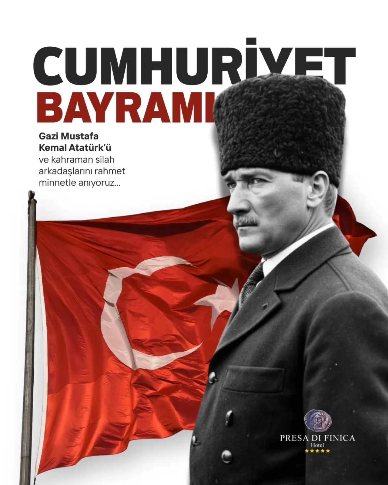 Presa di Finica Hotel & Suites'te 29 Ekim Cumhuriyet Bayramı Kutlaması