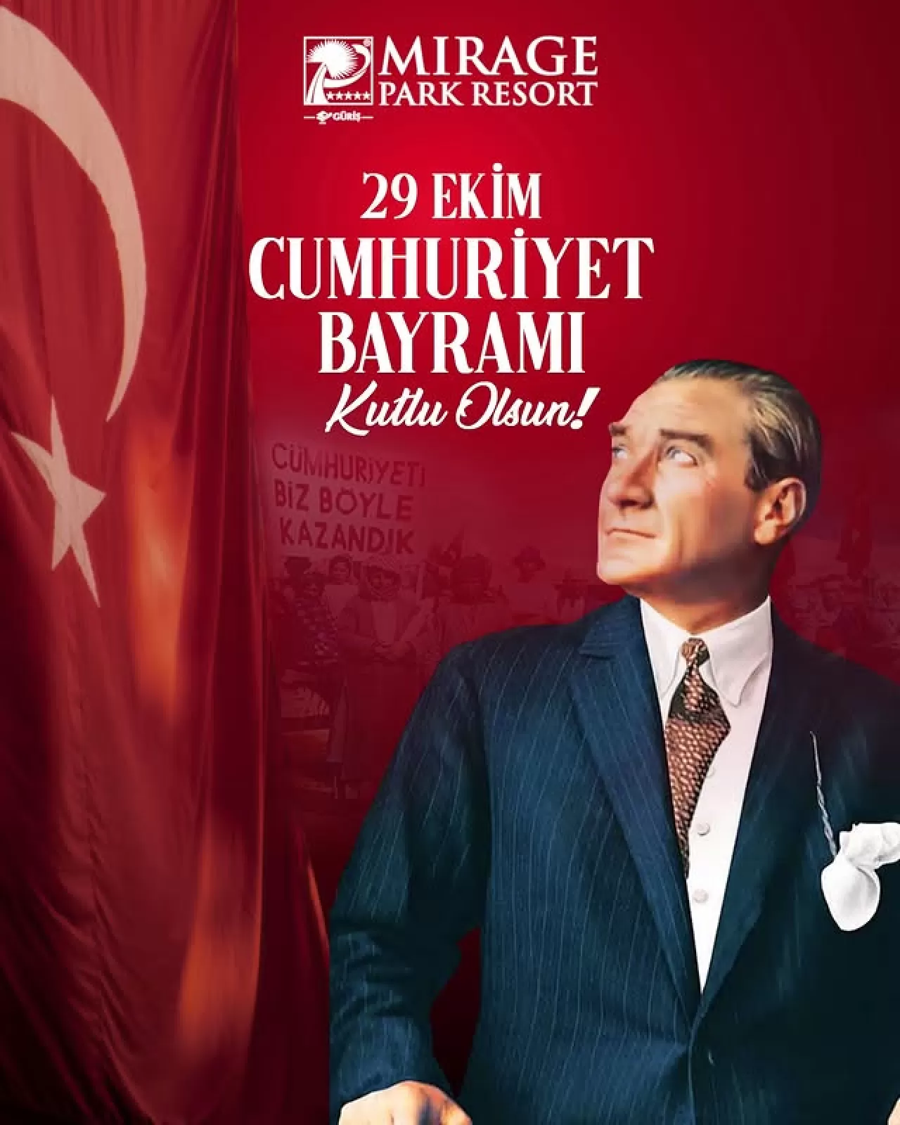 Mirage Park Resort'ta 29 Ekim Cumhuriyet Bayramı Kutlaması