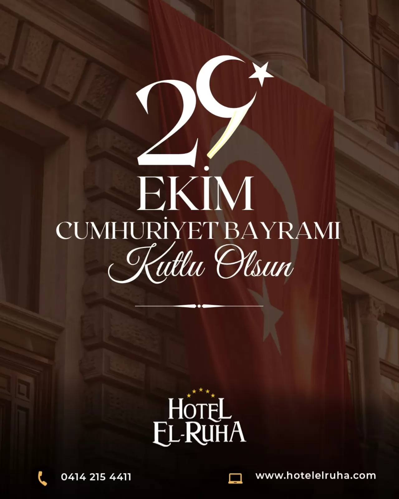 El-Ruha Otel'den Cumhuriyet'in 102. Yılı Kutlaması