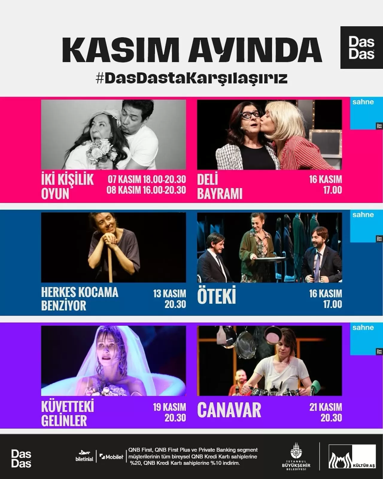 İBB Kültür AŞ, Kasım Ayında Tiyatro ve Konser Programını Açıkladı