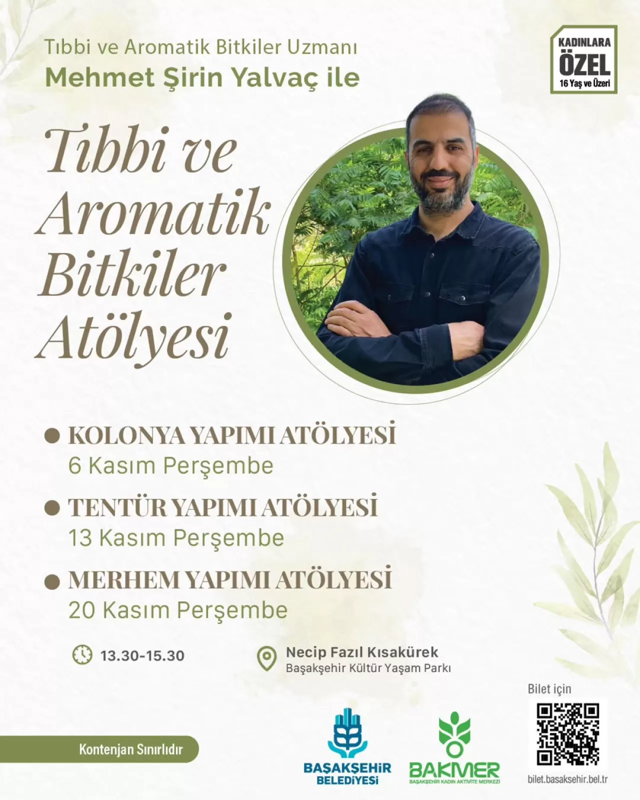 Başakşehir'de Tıbbi ve Aromatik Bitki Atölyeleri Başlıyor