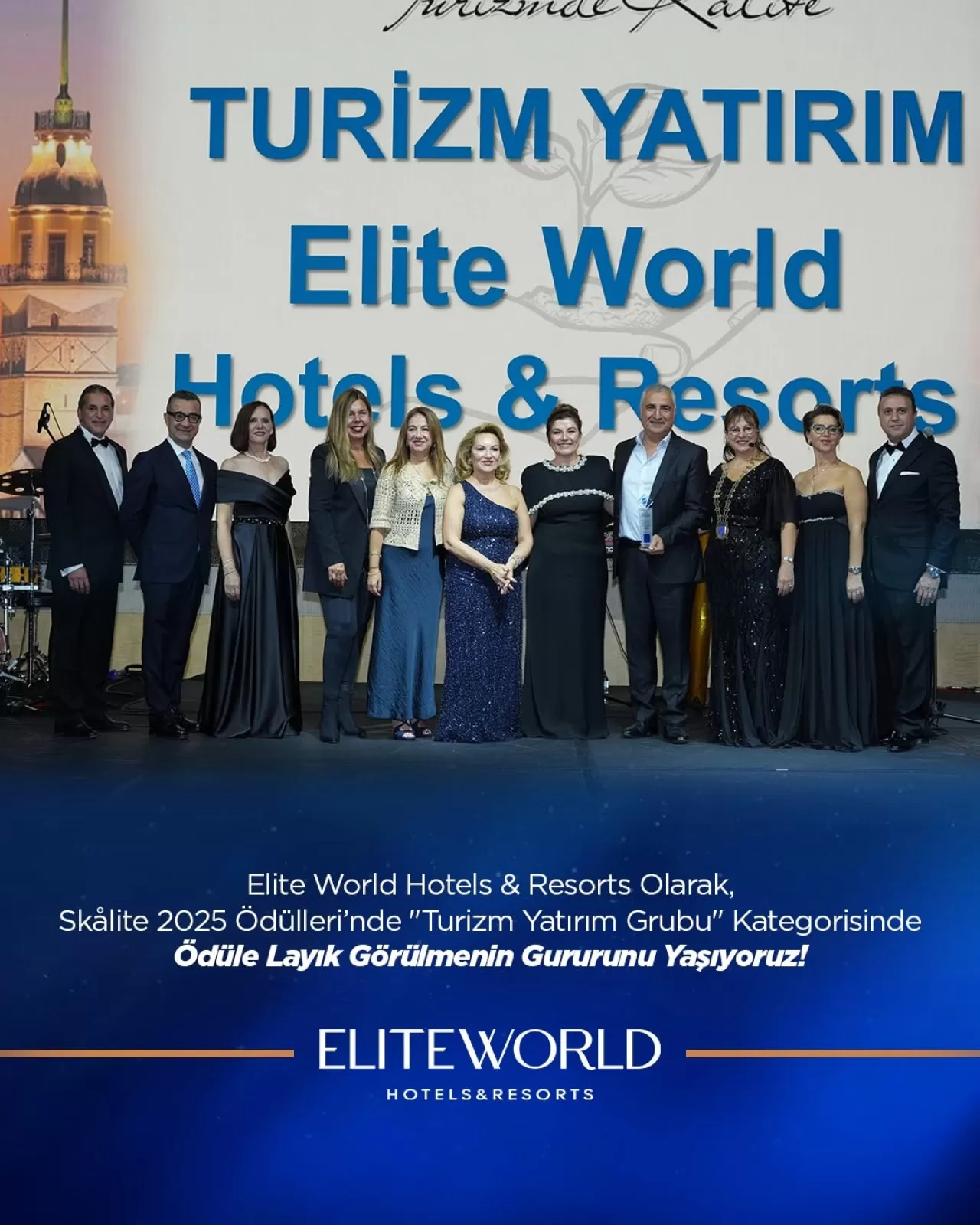 Elite World Istanbul Florya, Skalite Ödülleri'nde Turizm Yatırım Grubu Ödülü'nü Aldı
