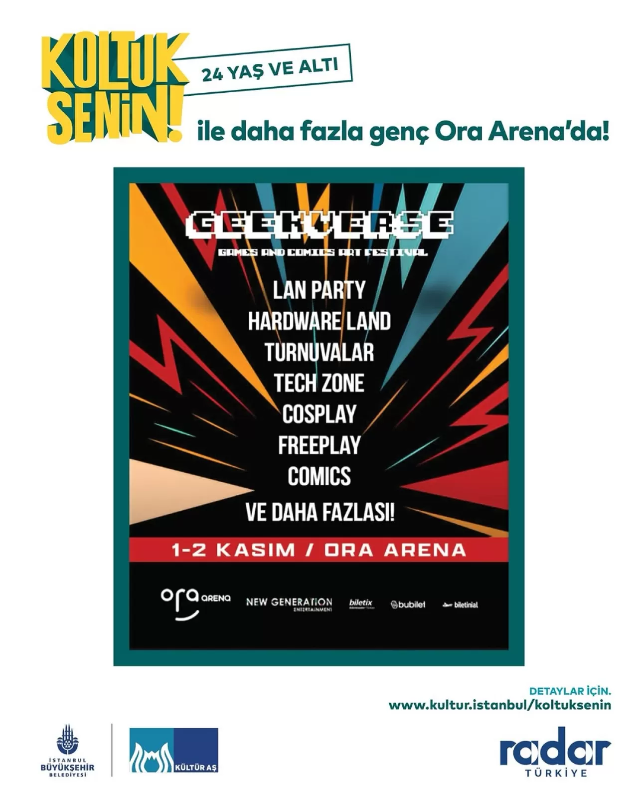 İBB, 24 Yaş Altı Gençler İçin GeekVerse İstanbul Festivali'ne Ücretsiz Giriş İmkanı Sağlıyor